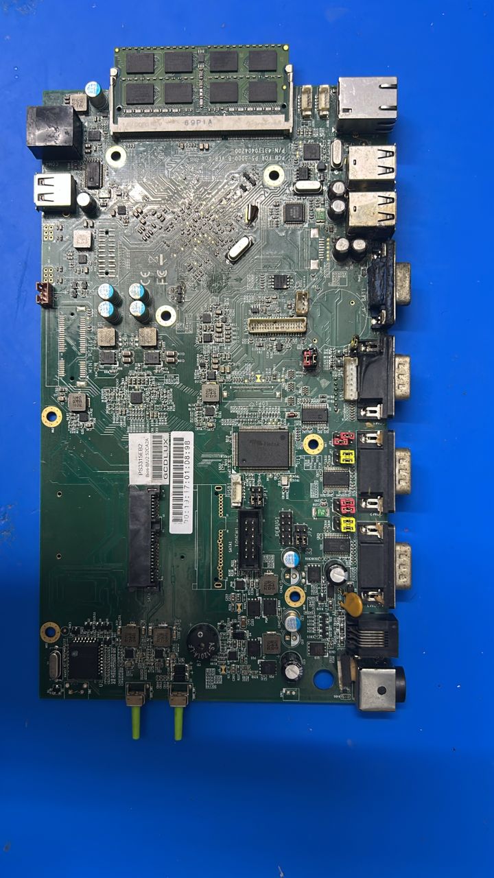 POS system board on a repair mat